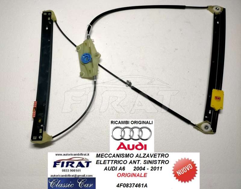 ALZAVETRO ELETTRICO AUDI A6 04 - 11 ANT.SX MECCAN. (4F0837461A)